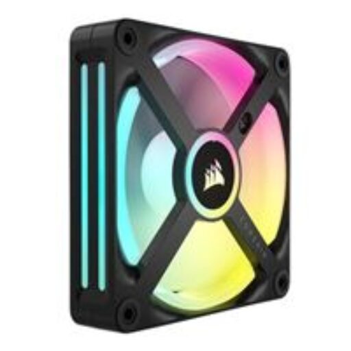 Corsair iCUE LINK QX120 RGB Magnetic Dome Bearing 120mm PWM Fan Starter Package - Black - Set of three